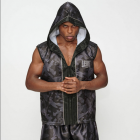 Суитшърт без ръкави - Leone CAMOBLACK SLEEVELESS BOXING GOWN - AB264